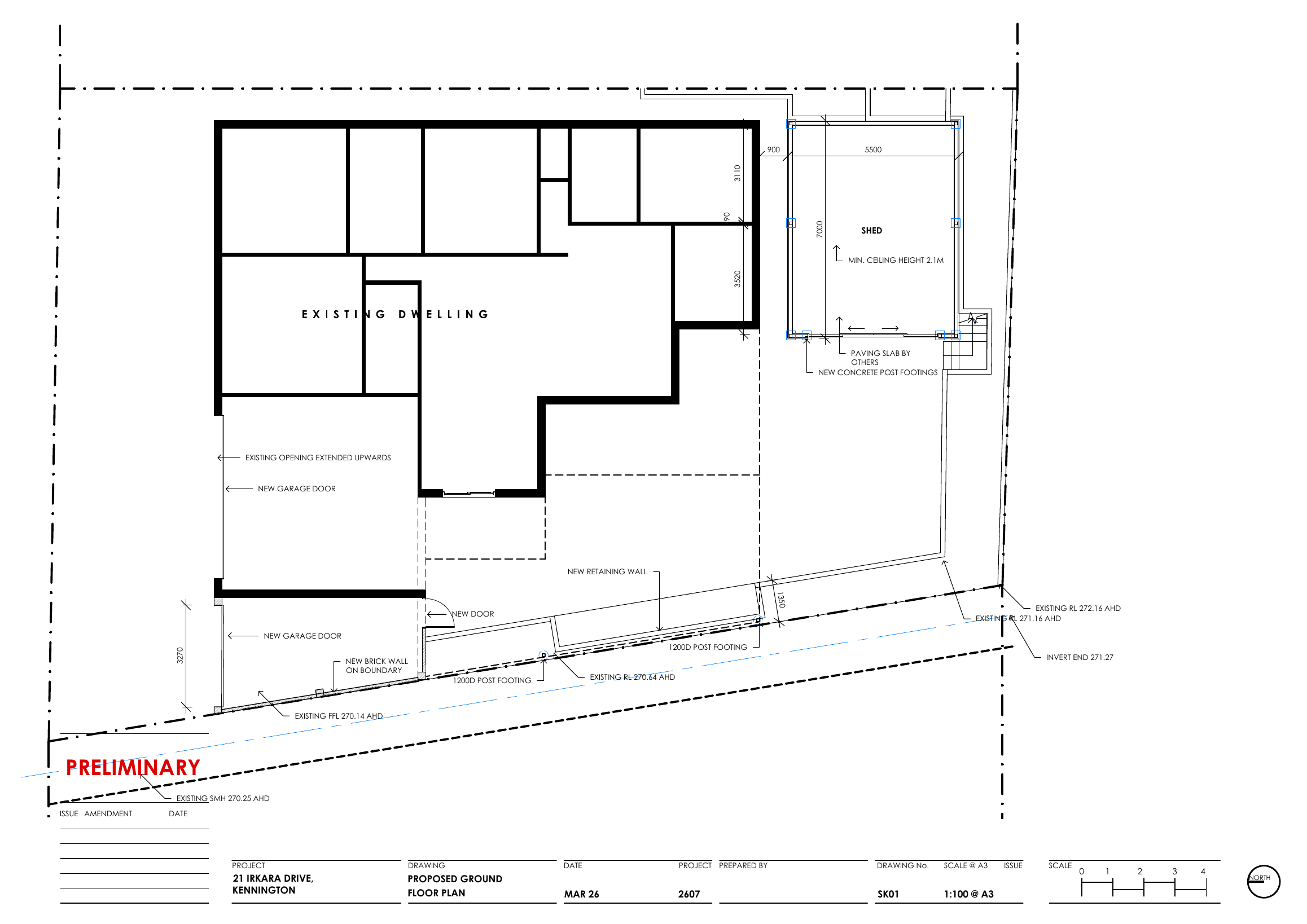 Proposed ground floor plan for 21 Irkara Drive